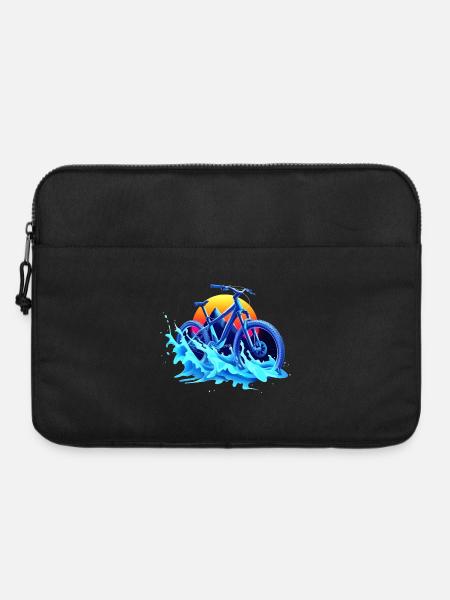 Mountainbiken Vaporwave - Laptoptasche 15" - Schwarz