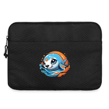 Mignon bébé phoque - Sacoche pour ordinateur portable 15 pouces - noir - Devant