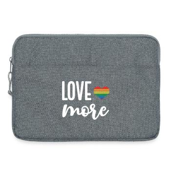 LGBT Pride Month - Liebe mehr - Laptoptasche 15" - Grau meliert - Vorne
