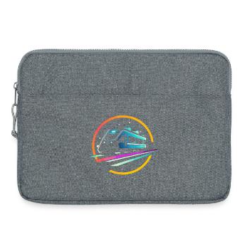 Bande dessinée Train - Sacoche pour ordinateur portable 15 pouces - gris chiné - Devant