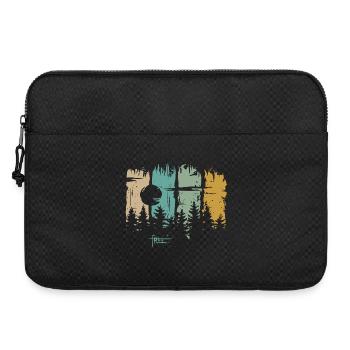 Retro Moon & Forest Design – Lettrage gratuit et nature - Sacoche pour ordinateur portable 15 pouces - noir - Devant