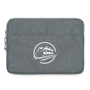 Train Graphics - Laptop bag 15" - heather grey - Front