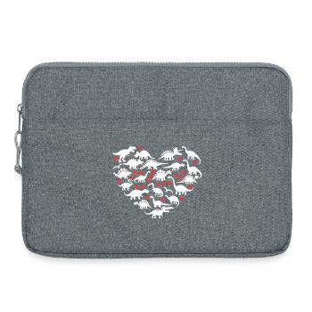 I Love Dinosaurs - Laptop bag 15" - heather grey - Front