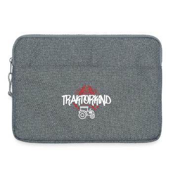 Traktorkind – Mit Erde unter den Reifen - Laptoptasche 15" - Grau meliert - Vorne