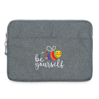 Mois de la fierté LGBTQ - Soyez vous-même - Sacoche pour ordinateur portable 15 pouces - gris chiné - Devant