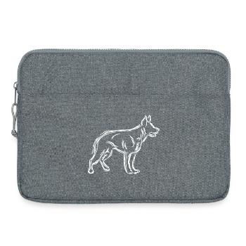 Chien de berger - Sacoche pour ordinateur portable 15 pouces - gris chiné - Devant