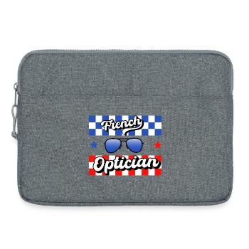 French Optician Profession Gift for Optician - Laptop bag 15" - heather grey - Front