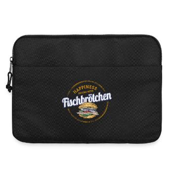 Fischbrötchen mit Matjes oder Bismarckhering - Laptoptasche 15" - Schwarz - Vorne