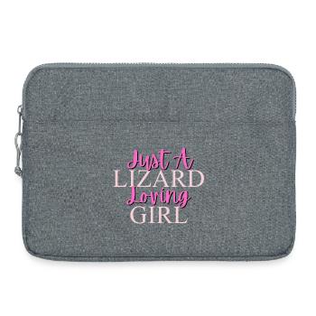 Nur ein Eidechse liebendes Mädchen Design - Laptoptasche 15" - Grau meliert - Vorne