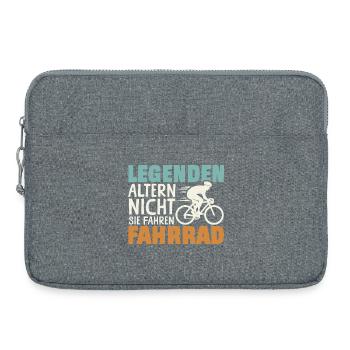 cyclist racing bike bicycle cyclist birthday - Laptop bag 15" - heather grey - Front