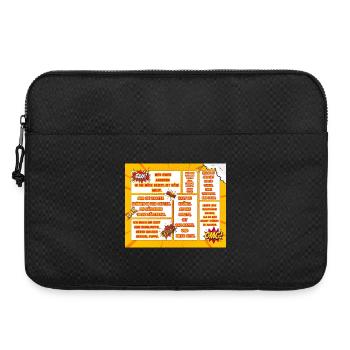 Comic-Style Sprüche für Mutmacher - Laptoptasche 15" - Schwarz - Vorne