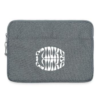 Funky music typographic design - Laptop bag 15" - heather grey - Front