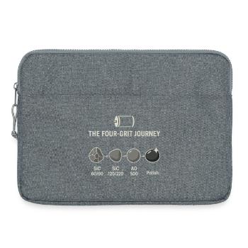 The four-step grinding process - Laptop bag 15" - heather grey - Front