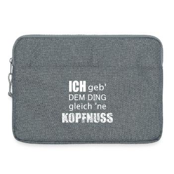 Je vais donner un coup de tête à la chose tout de suite - Sacoche pour ordinateur portable 15 pouces - gris chiné - Devant