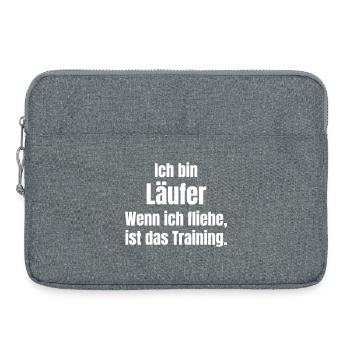 I am a runner training motivation - Laptop bag 15" - heather grey - Front