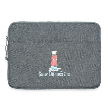 Ganz Dünnes Eis Deutscher Humor - Laptoptasche 15" - Grau meliert - Vorne