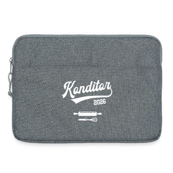 Konditor 2026 Ausbildung Beruf Konditorei Azubi - Laptoptasche 15" - Grau meliert - Vorne