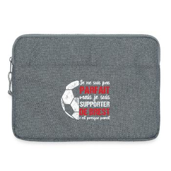 Brest-Supporter Brest Fußballgeschenk - Laptoptasche 15" - Grau meliert - Vorne