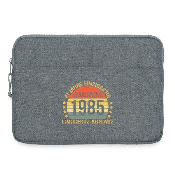 Baujahr 1985 Limitierte Auflage 41. Geburtstag - Laptoptasche 15" - Grau meliert - Vorne