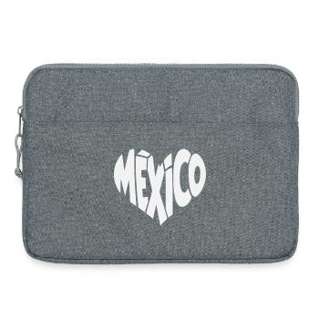 Mexico Lettering Heart - Laptop bag 15" - heather grey - Front