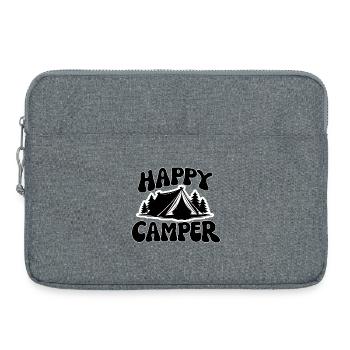Happy Camper Zelt Graphic - Laptoptasche 15" - Grau meliert - Vorne