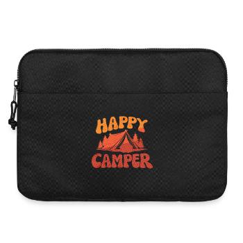 Fröhlicher Camper Lager-Print - Laptoptasche 15" - Schwarz - Vorne