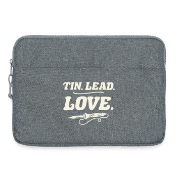 Soldering PCB Tin Lead Love Solder Electronics - Laptop bag 15" - heather grey - Front