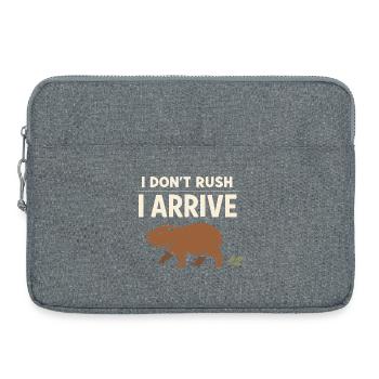Cute Capybara Stress Reliever, No Stress, - Laptop bag 15" - heather grey - Front