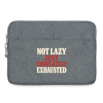 Burnt-out millennial, tired adult, - Laptop bag 15" - heather grey - Front