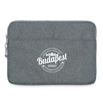 Budapest in Ungarn mit Parlament und Paprika - Laptoptasche 15" - Grau meliert - Vorne