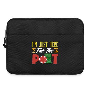 Ich Bin Nur Wegen Dem Pot Hier Poker Chips Zocken - Laptoptasche 15" - Schwarz - Vorne