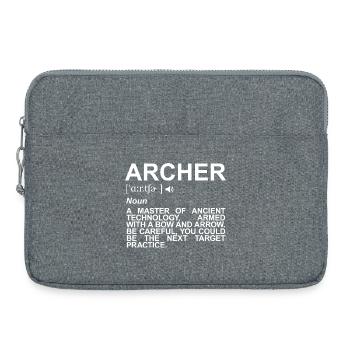 Bogenschütze Definition - Laptoptasche 15" - Grau meliert - Vorne
