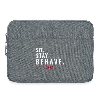 Setz dich. Bleib. Benimm dich. – Gehorsamsdenkweise - Laptoptasche 15" - Grau meliert - Vorne