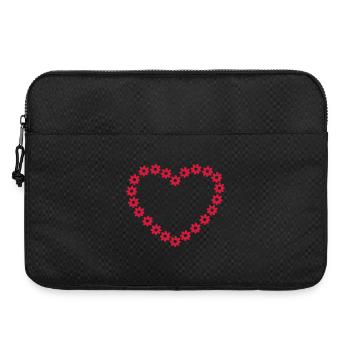 Un cœur de fleurs - Sacoche pour ordinateur portable 15 pouces - noir - Devant