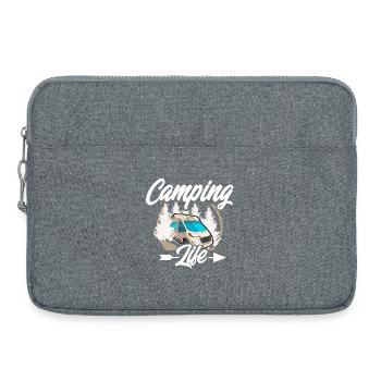 Camping vie - Sacoche pour ordinateur portable 15 pouces - gris chiné - Devant