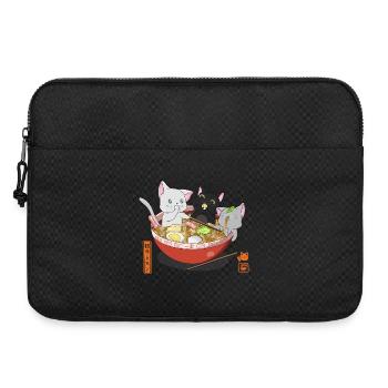 Kawaii Katzen essen ramen japanisch - Laptoptasche 15" - Schwarz - Vorne
