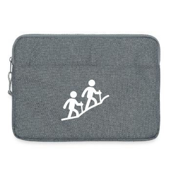 Hiking, mountain hiking, trekking, running - Laptop bag 15" - heather grey - Front