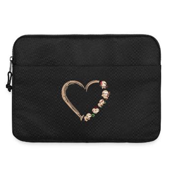 Herz Faultier Süßes Sloth Design - Laptoptasche 15" - Schwarz - Vorne