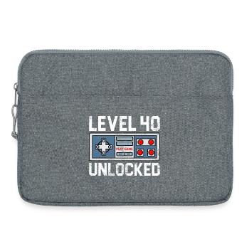 Level 40 Unlocked Retro Console - Laptop bag 15" - heather grey - Front