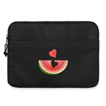 Stück einer Wassermelone mit Herz - Laptoptasche 15" - Schwarz - Vorne