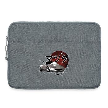 Voiture Mx5 Miata écriture japonaise - Sacoche pour ordinateur portable 15 pouces - gris chiné - Devant