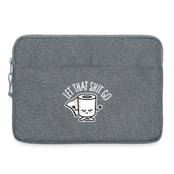 Lustige Meditation Let that Shit go Klopapier Zen - Laptoptasche 15" - Grau meliert - Vorne