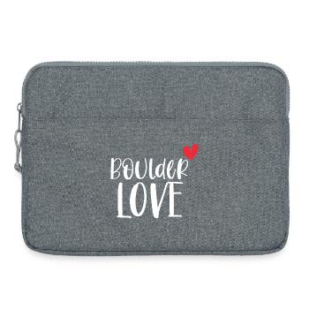 Klettern Bouldern Boulder Liebe Berge Geschenk - Laptoptasche 15" - Grau meliert - Vorne