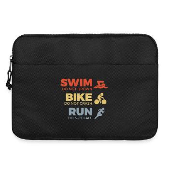 Motivating triathlete saying - Laptop bag 15" - black - Front