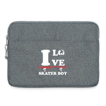 Skater Boy Love Design - Laptop bag 15" - heather grey - Front