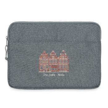 Norden, Frise orientale, Trois Sœurs Bas-allemand - Sacoche pour ordinateur portable 15 pouces - gris chiné - Devant