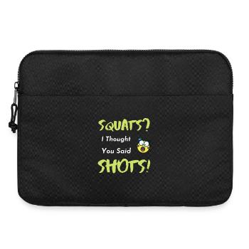 Squats or Shots Saying - Laptop bag 15" - black - Front