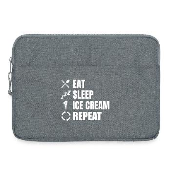 Manger de la crème glacée Sleep Répéter - Sacoche pour ordinateur portable 15 pouces - gris chiné - Devant