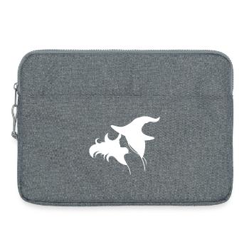 Sorcière aux cheveux lâchés et au chapeau - Sacoche pour ordinateur portable 15 pouces - gris chiné - Devant
