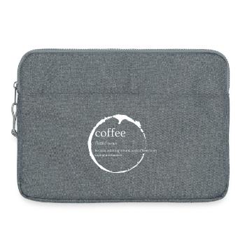 Caffeine Coping: Adulting Definition - Laptop bag 15" - heather grey - Front